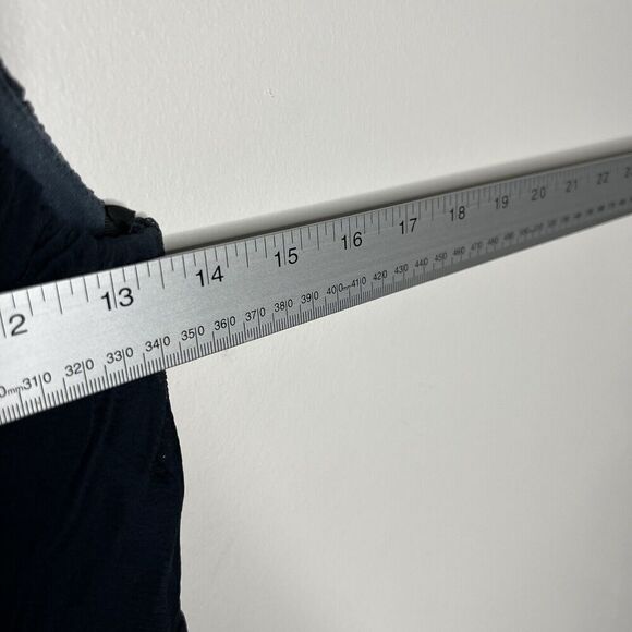 Tadashi Collection Silk Dress Womens Size 6 Navy Blue V Neck Wedding Guest - Picture 5 of 15